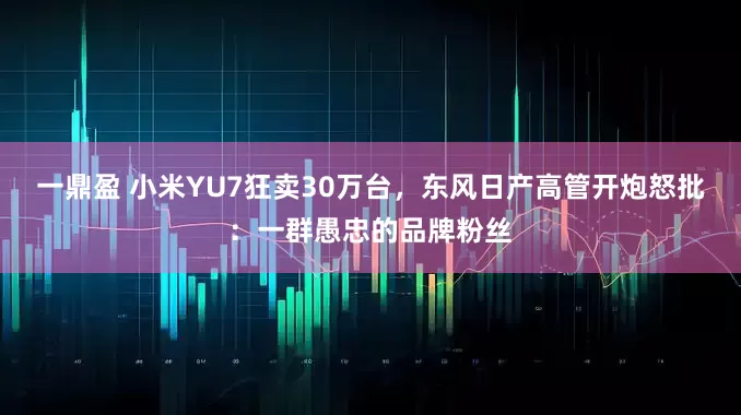 一鼎盈 小米YU7狂卖30万台，东风日产高管开炮怒批：一群愚忠的品牌粉丝