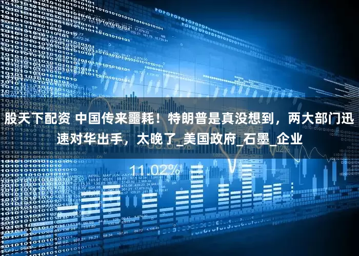 股天下配资 中国传来噩耗！特朗普是真没想到，两大部门迅速对华出手，太晚了_美国政府_石墨_企业
