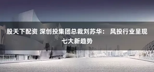股天下配资 深创投集团总裁刘苏华： 风投行业呈现七大新趋势
